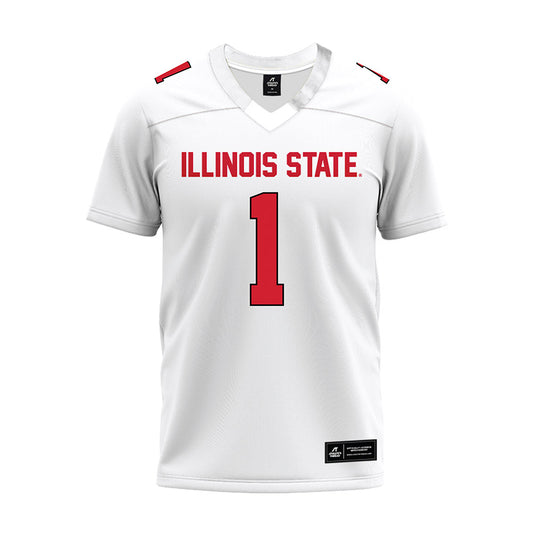 Illinois State - NCAA Football : Shadwel Nkuba II - White Premium Football Jersey-0