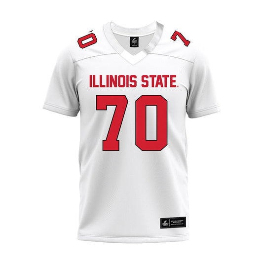 Illinois State - NCAA Football : Logan Brasfield - White Premium Football Jersey-0