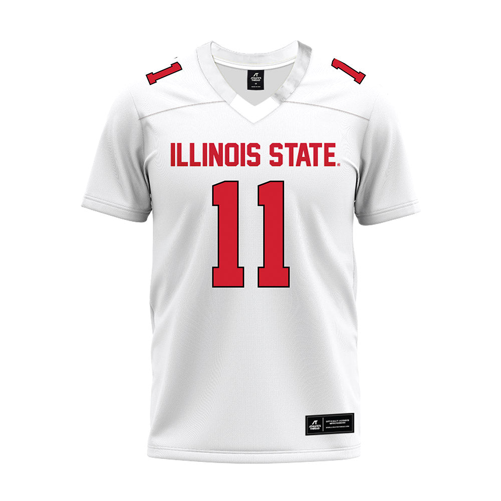 Illinois State - NCAA Football : Scotty Presson Jr. - White Premium Football Jersey-0