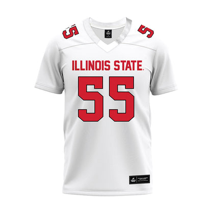 Illinois State - NCAA Football : Cooper Monk - White Premium Football Jersey-0