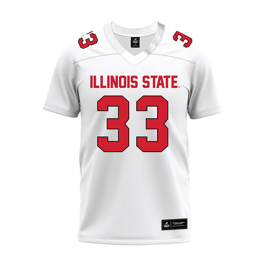 Illinois State - NCAA Football : Connor Leyden - White Premium Football Jersey