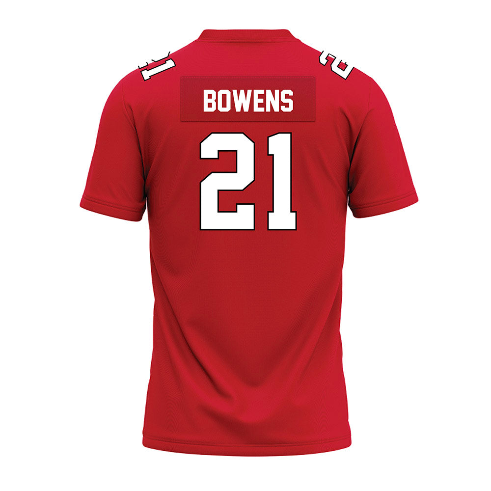 Illinois State - NCAA Football : Jeff Bowens - Red Premium Football Jersey