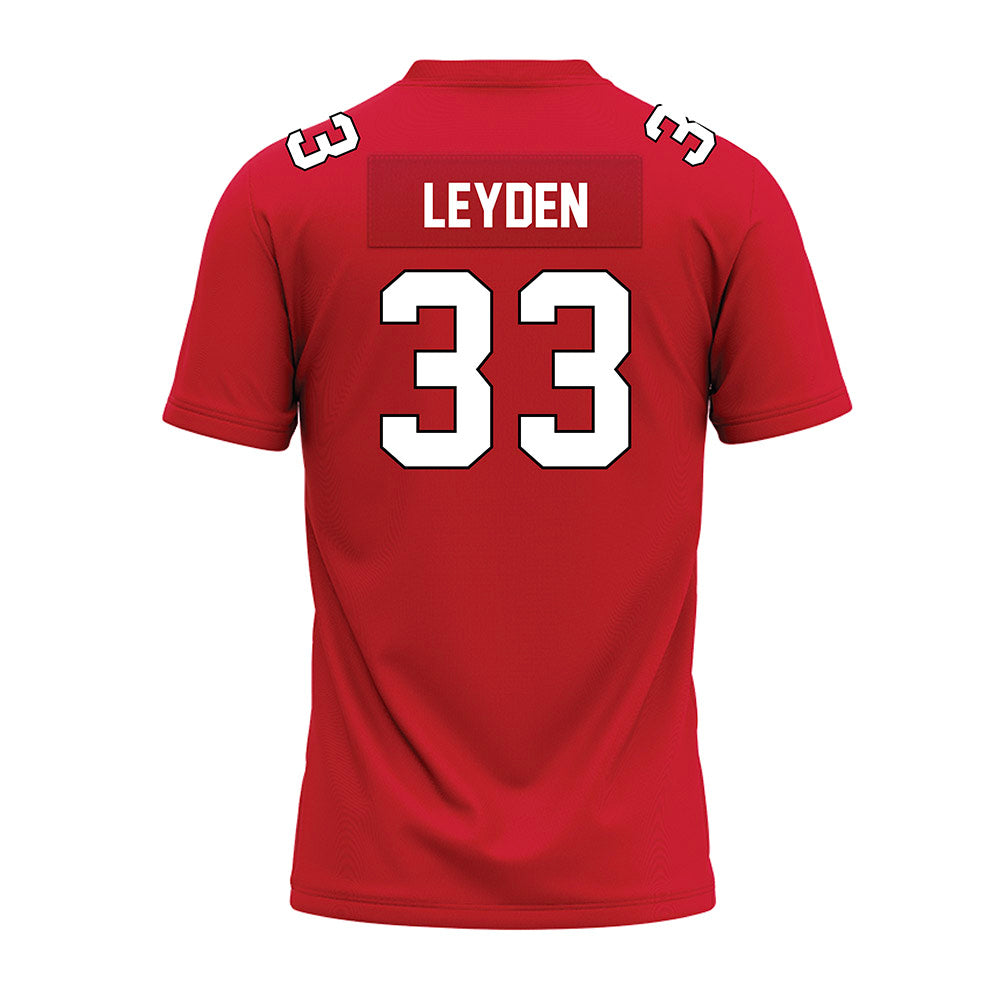 Illinois State - NCAA Football : Connor Leyden - Red Premium Football Jersey