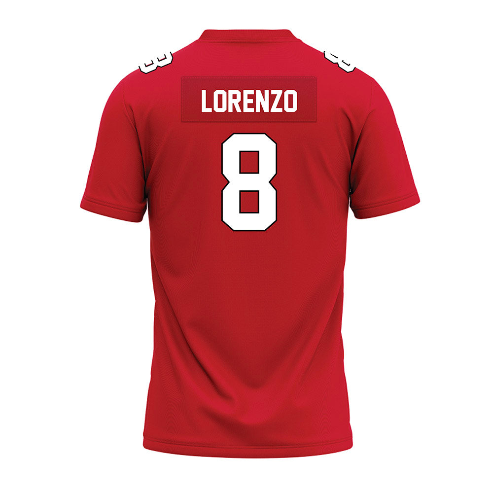 Illinois State - NCAA Football : Christian Lorenzo - Red Premium Football Jersey-1