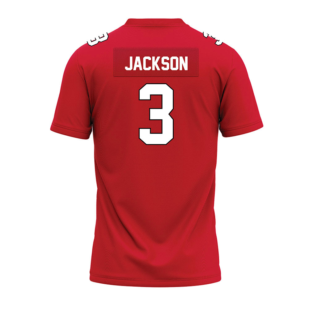 Illinois State - NCAA Football : Keondre Jackson - Red Premium Football Jersey