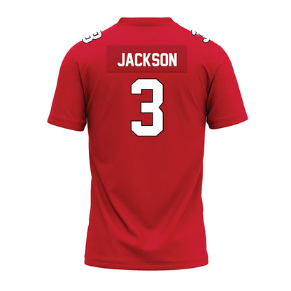 Illinois State - NCAA Football : Keondre Jackson - Red Premium Football Jersey