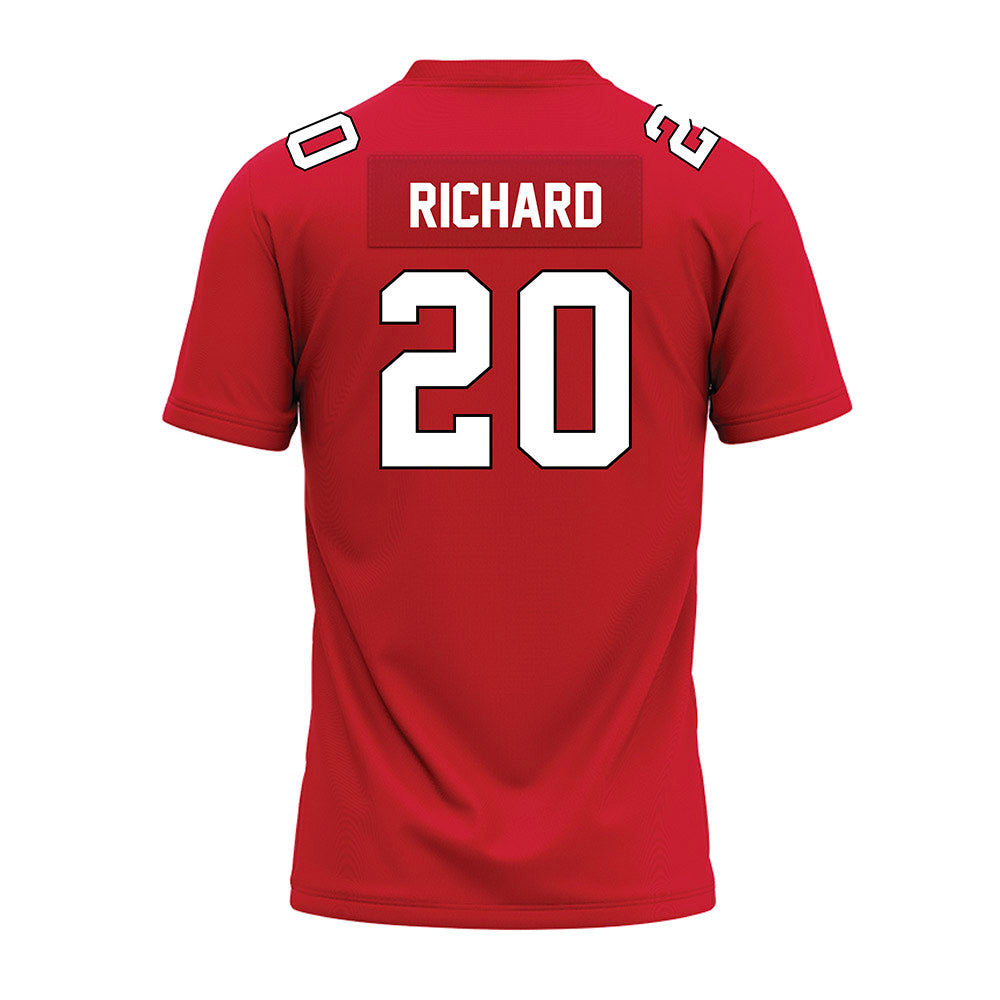 Illinois State - NCAA Football : CJ Richard - Red Premium Football Jersey-1