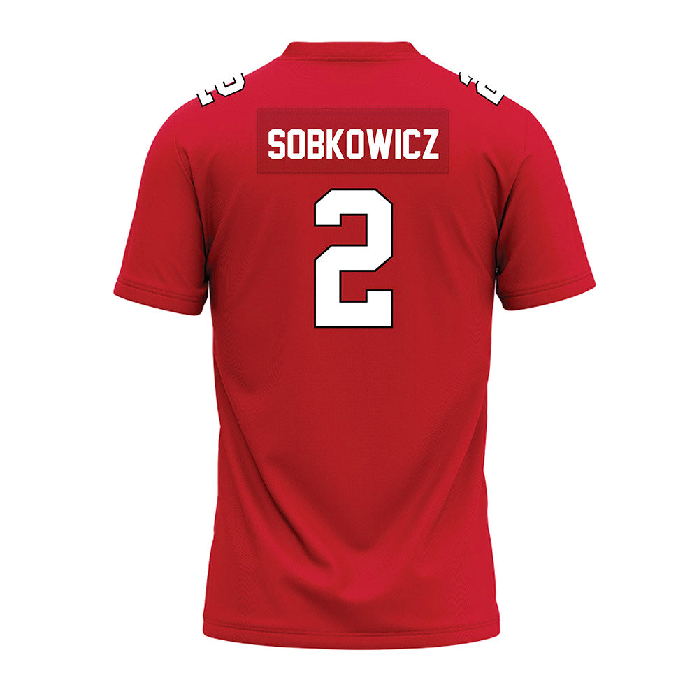 Illinois State - NCAA Football : Daniel Sobkowicz - Red Premium Football Jersey-1