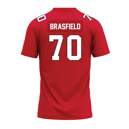 Illinois State - NCAA Football : Logan Brasfield - Red Premium Football Jersey-1