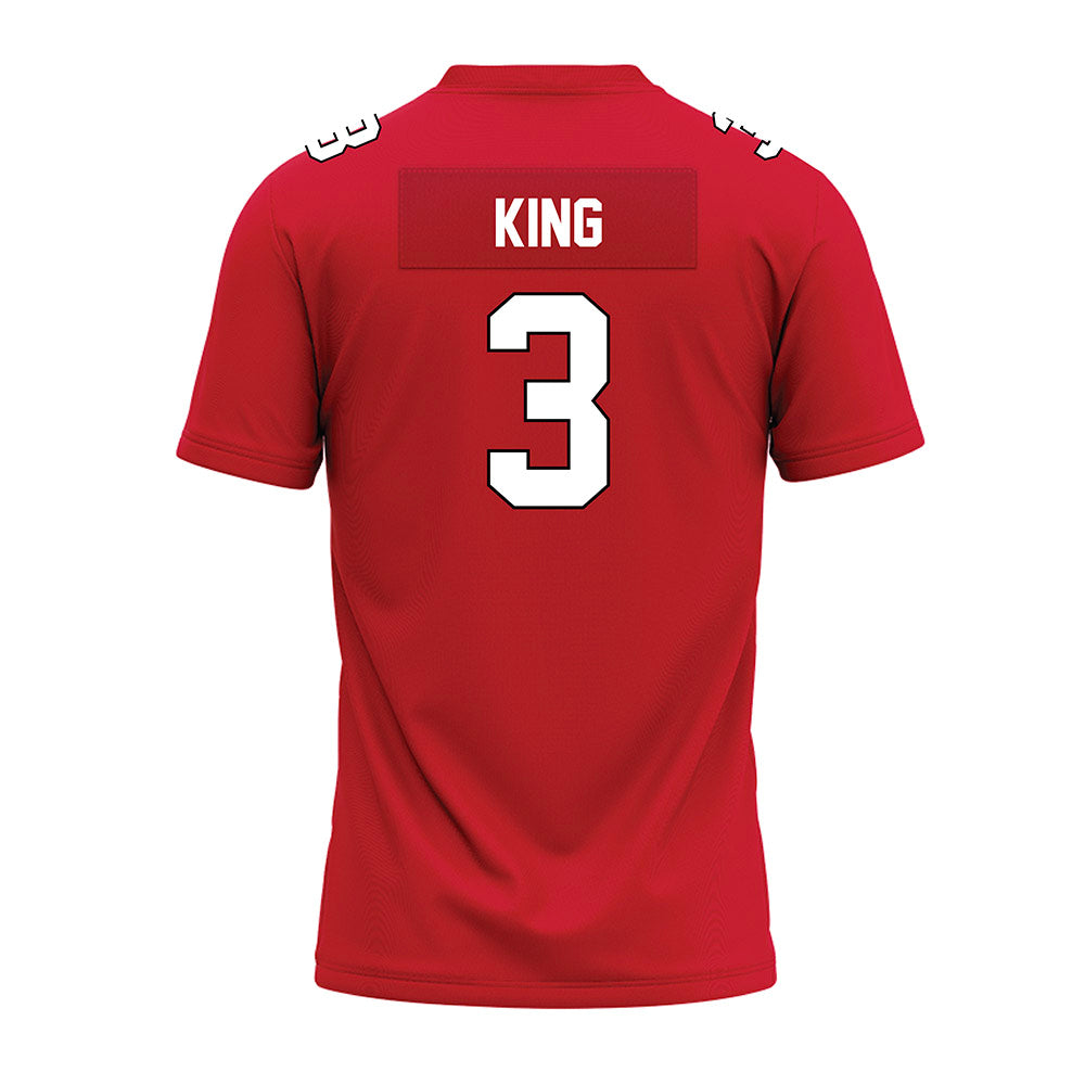 Illinois State - NCAA Football : Mason King - Red Premium Football Jersey-1