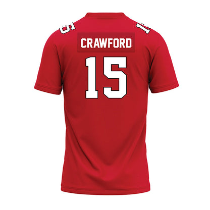 Illinois State - NCAA Football : Rylan Crawford - Red Premium Football Jersey