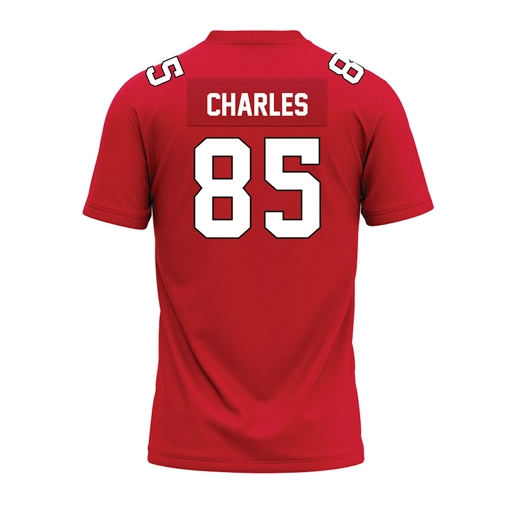 Illinois State - NCAA Football : Javon Charles - Red Premium Football Jersey