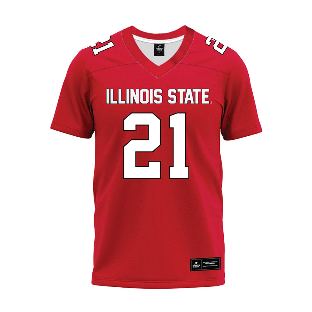 Illinois State - NCAA Football : Jeff Bowens - Red Premium Football Jersey