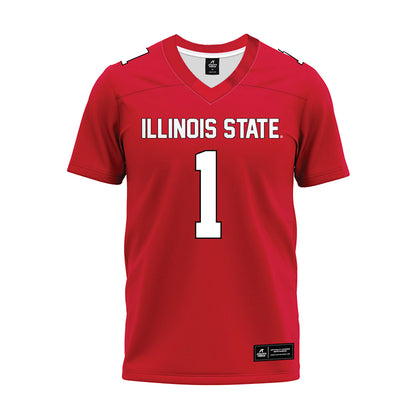 Illinois State - NCAA Football : Shadwel Nkuba II - Red Premium Football Jersey-0