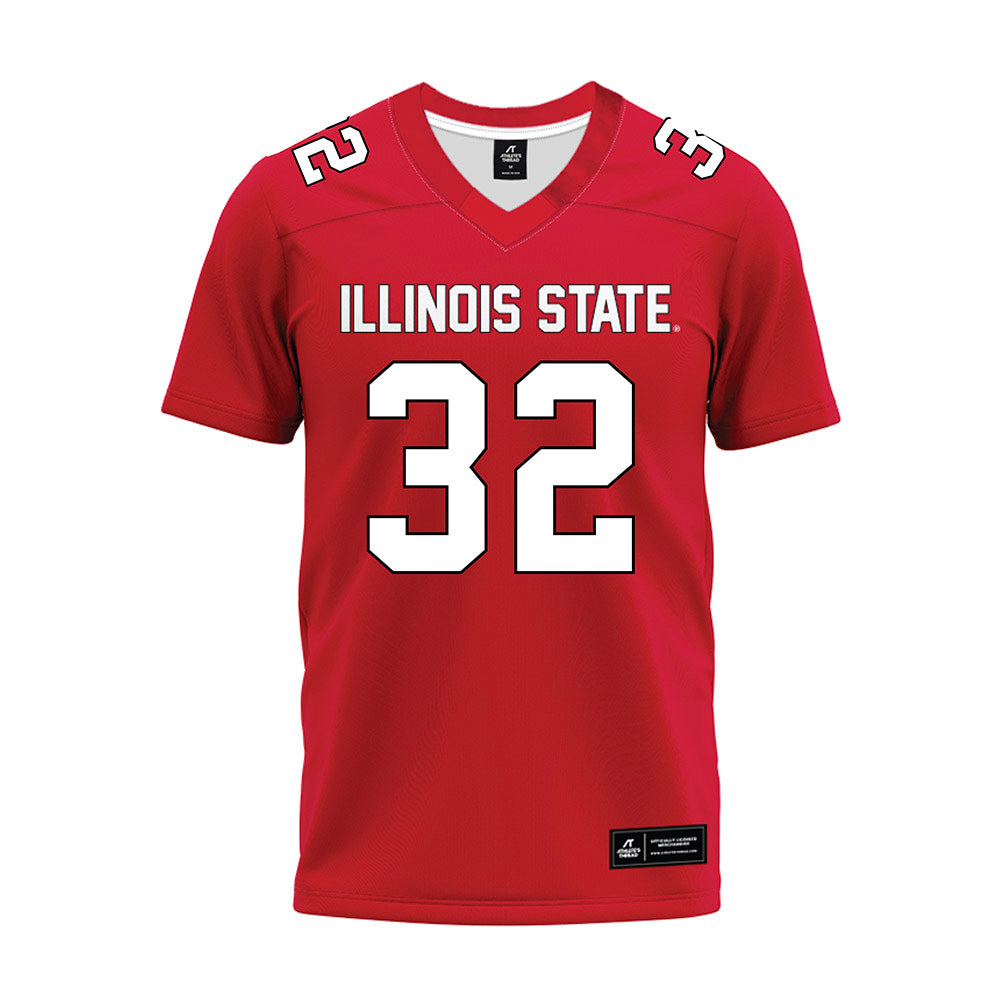 Illinois State - NCAA Football : Wenkers Wright - Red Premium Football Jersey