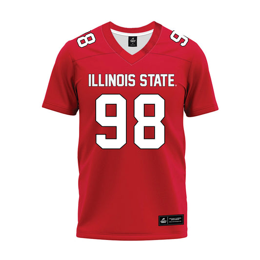 Illinois State - NCAA Football : Logan Jellison - Red Premium Football Jersey-0