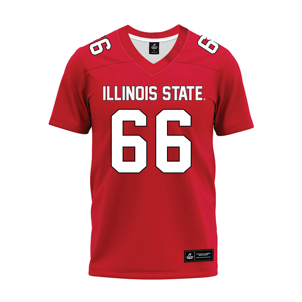 Illinois State - NCAA Football : Brayden Jellison - Red Premium Football Jersey-0