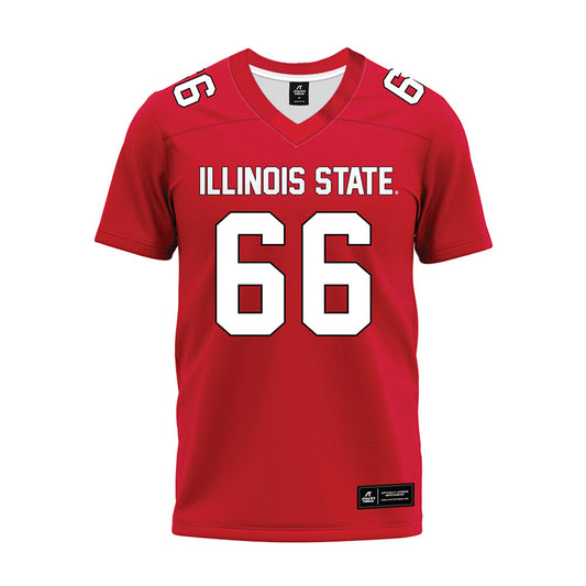 Illinois State - NCAA Football : Brayden Jellison - Red Premium Football Jersey-0