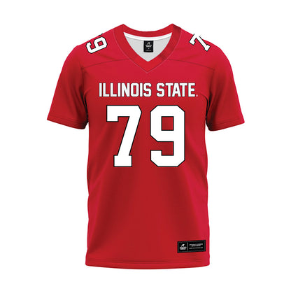 Illinois State - NCAA Football : Luke Johnsen - Red Premium Football Jersey-0
