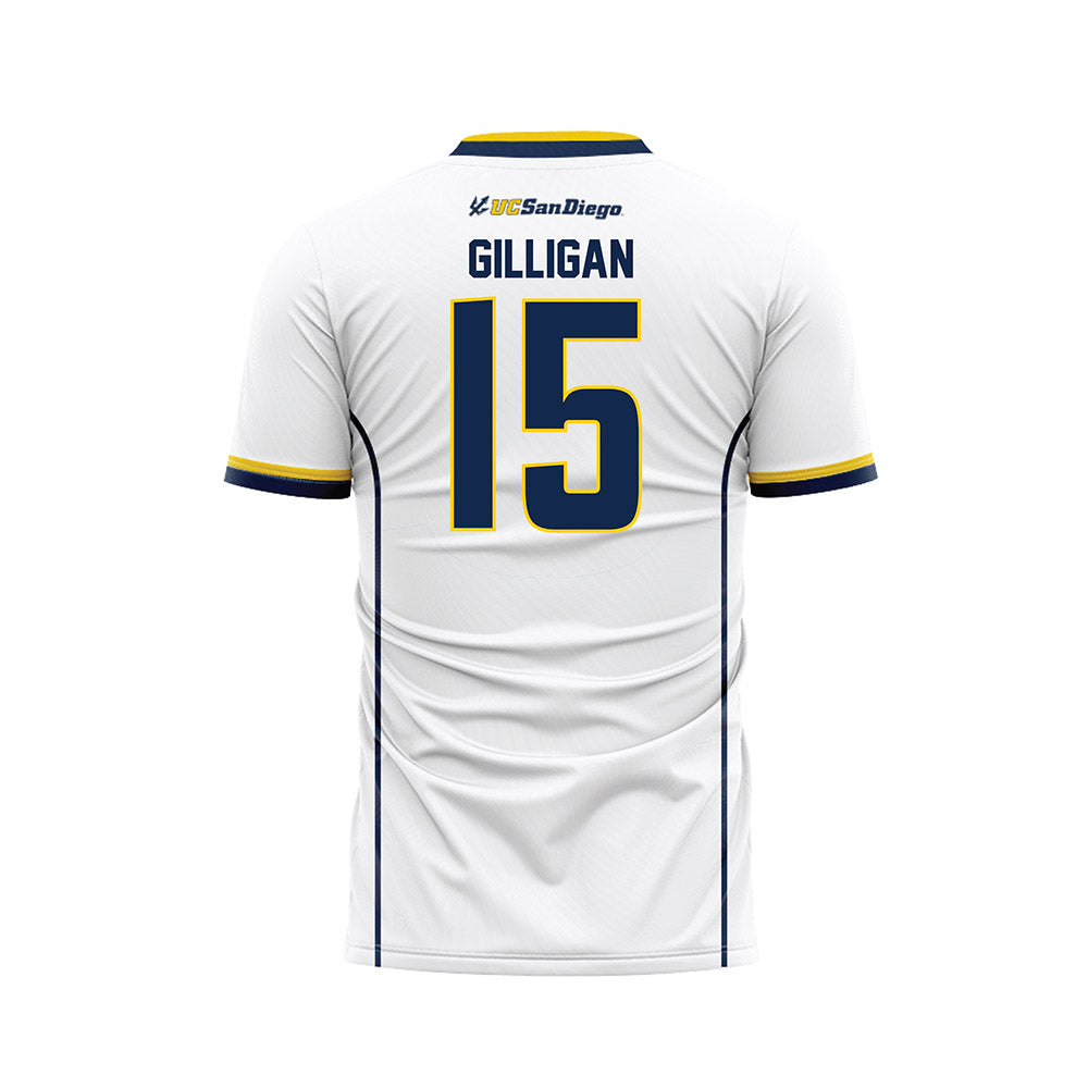 UCSD - NCAA Women's Soccer : Lana Gilligan - White Soccer Jersey