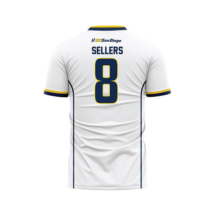 UCSD - NCAA Men's Soccer : Quinn Sellers - White Soccer Jersey