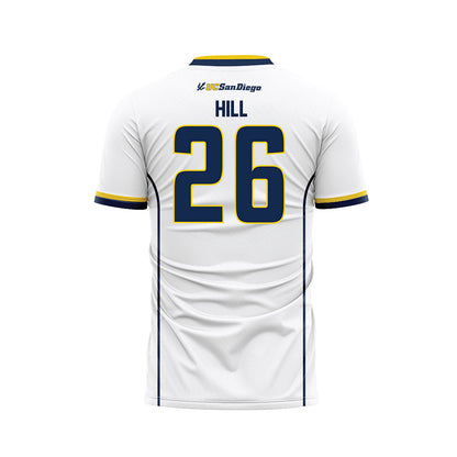 UCSD - NCAA Men's Soccer : Elliott Hill - White Soccer Jersey