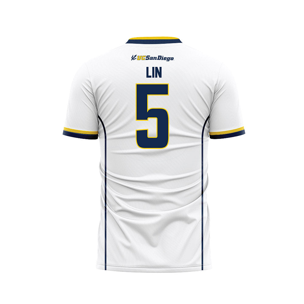 UCSD - NCAA Men's Soccer : Matthew Lin - White Soccer Jersey