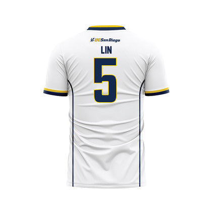 UCSD - NCAA Men's Soccer : Matthew Lin - White Soccer Jersey