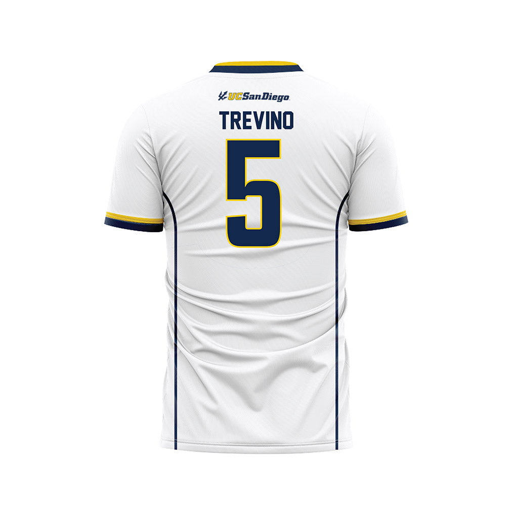 UCSD - NCAA Women's Soccer : Ellie Trevino - White Soccer Jersey-1