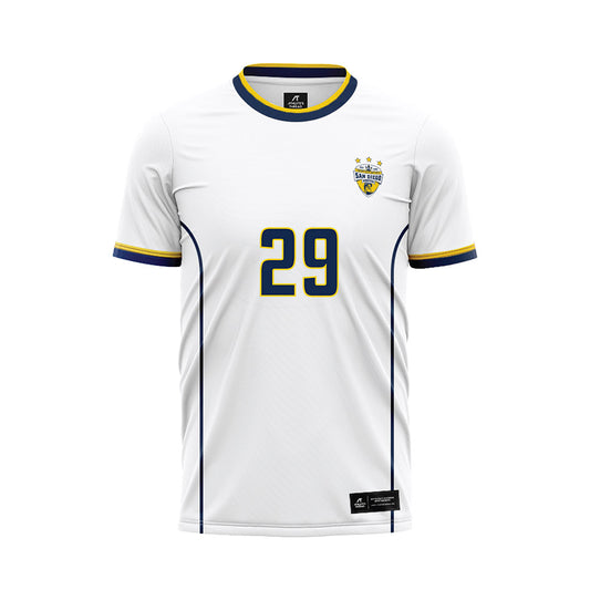UCSD - NCAA Men's Soccer : Ian Mai - White Soccer Jersey-0