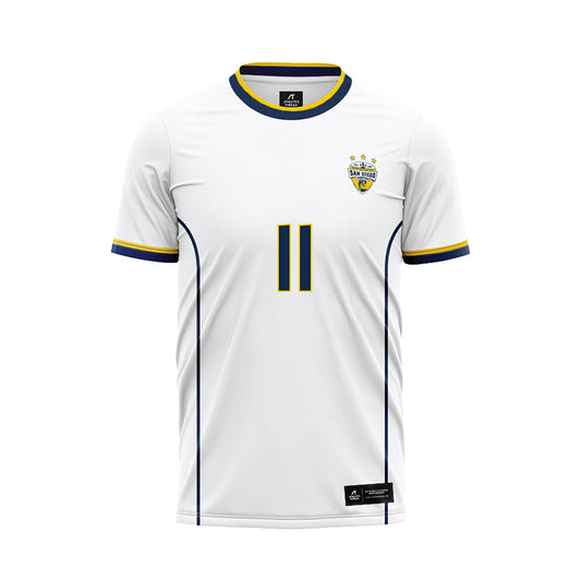 UCSD - NCAA Women's Soccer : Janna Abel - White Soccer Jersey-0