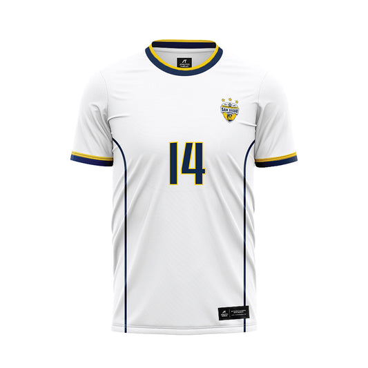 UCSD - NCAA Men's Soccer : Liam Murdin - White Soccer Jersey-0