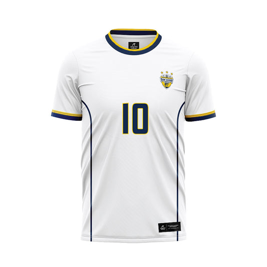 UCSD - NCAA Men's Soccer : Quinn Sellers - White Soccer Jersey-0