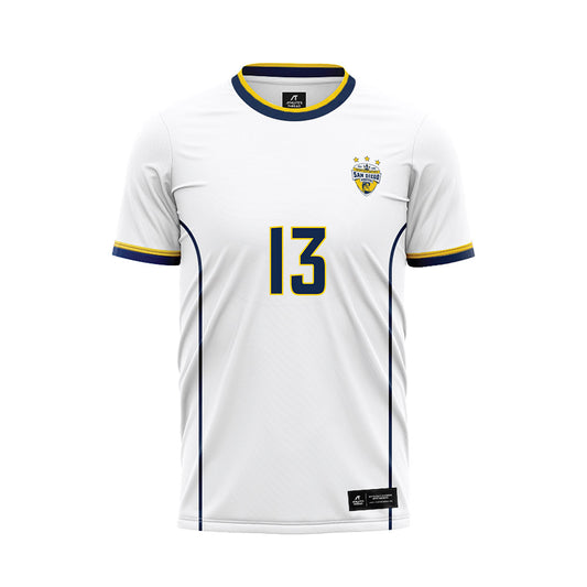 UCSD - NCAA Women's Soccer : Leilah Raad - White Soccer Jersey