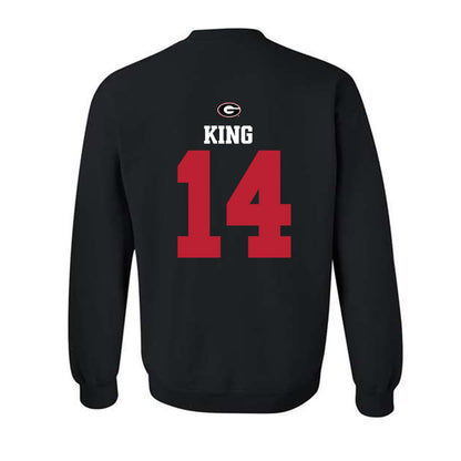 Georgia - NCAA Baseball : Trey King - Fashion Shersey Crewneck Sweatshirt-1