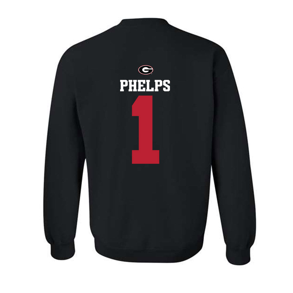 Georgia - NCAA Baseball : Tre Phelps - Fashion Shersey Crewneck Sweatshirt-1