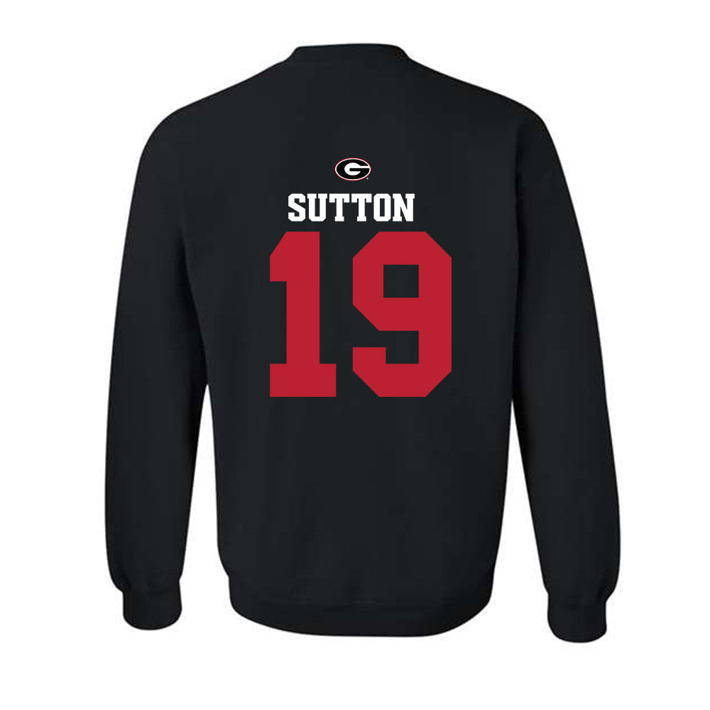 Georgia - NCAA Baseball : Ethan Sutton - Fashion Shersey Crewneck Sweatshirt-1