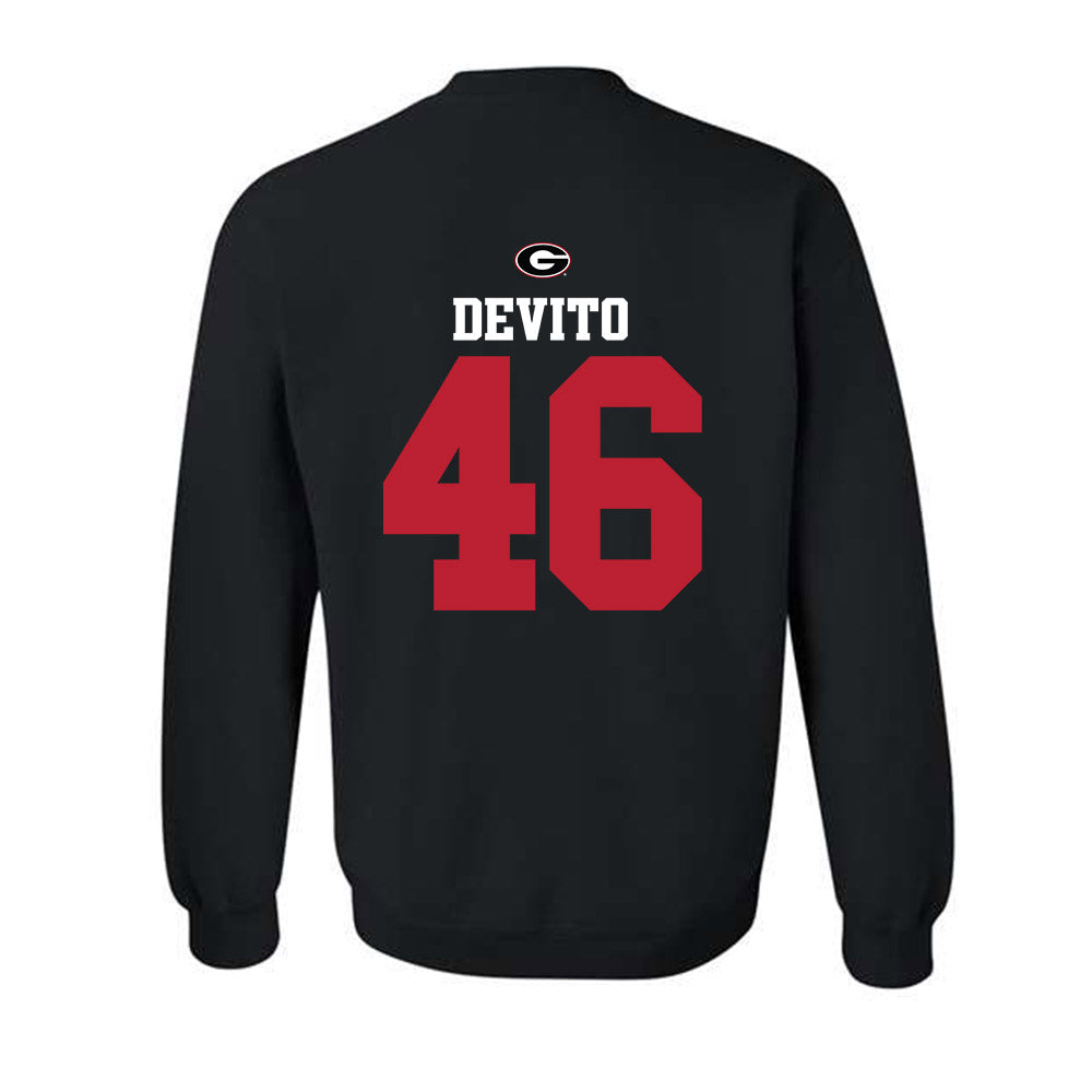 Georgia - NCAA Baseball : Zach DeVito - Fashion Shersey Crewneck Sweatshirt-1