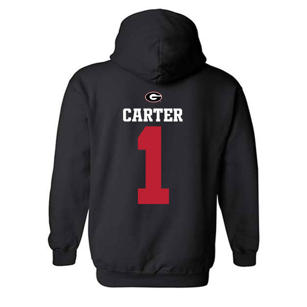 Georgia - NCAA Baseball : Dillon Carter - Fashion Shersey Hooded Sweatshirt-1