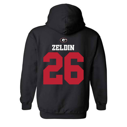 Georgia - NCAA Baseball : Brian Zeldin - Fashion Shersey Hooded Sweatshirt-1