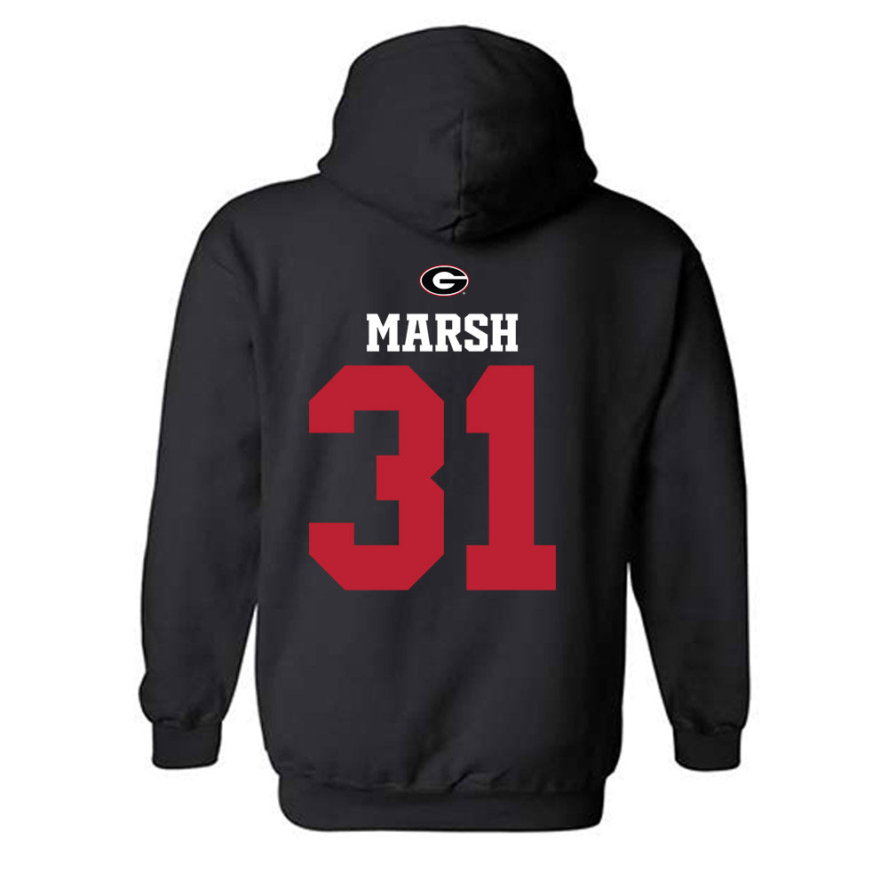 Georgia - NCAA Baseball : Chandler Marsh - Fashion Shersey Hooded Sweatshirt-1