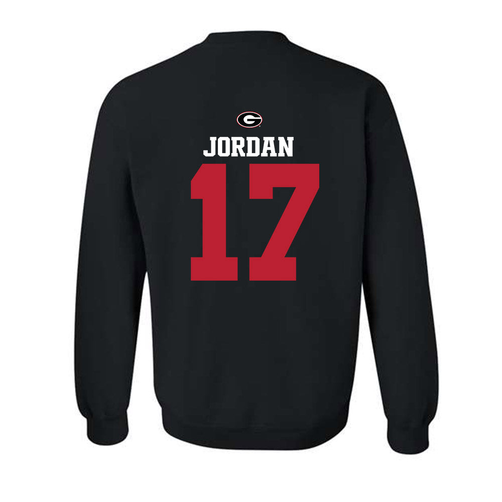 Georgia - NCAA Baseball : Logan Jordan - Fashion Shersey Crewneck Sweatshirt-1