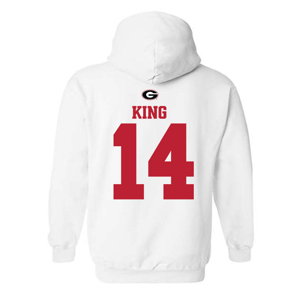 Georgia - NCAA Baseball : Trey King - Fashion Shersey Hooded Sweatshirt-1