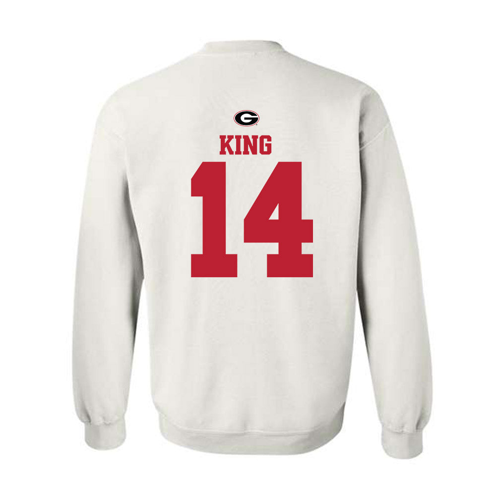 Georgia - NCAA Baseball : Trey King - Fashion Shersey Crewneck Sweatshirt-1