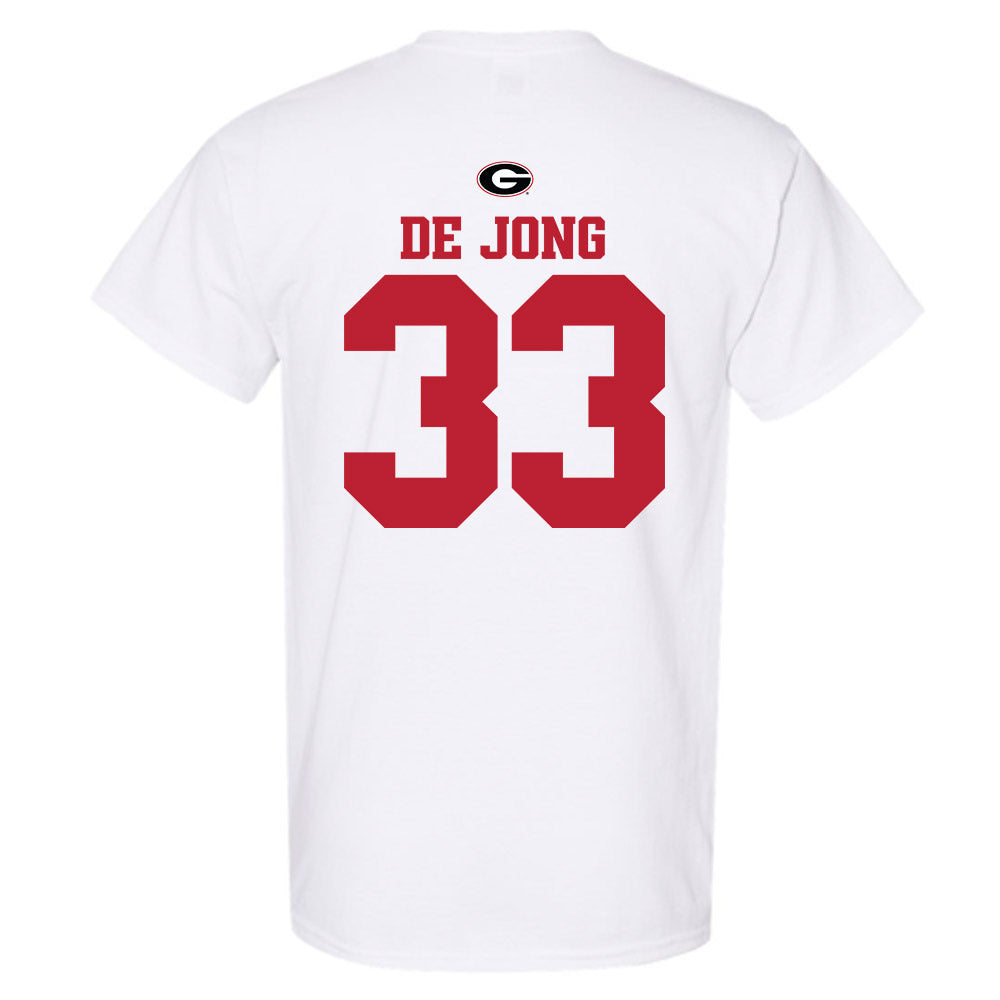 Georgia - NCAA Baseball : Max De Jong - Fashion Shersey T-Shirt-1