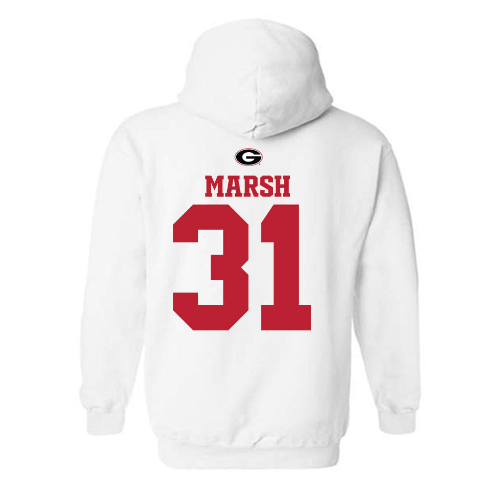 Georgia - NCAA Baseball : Chandler Marsh - Fashion Shersey Hooded Sweatshirt-1