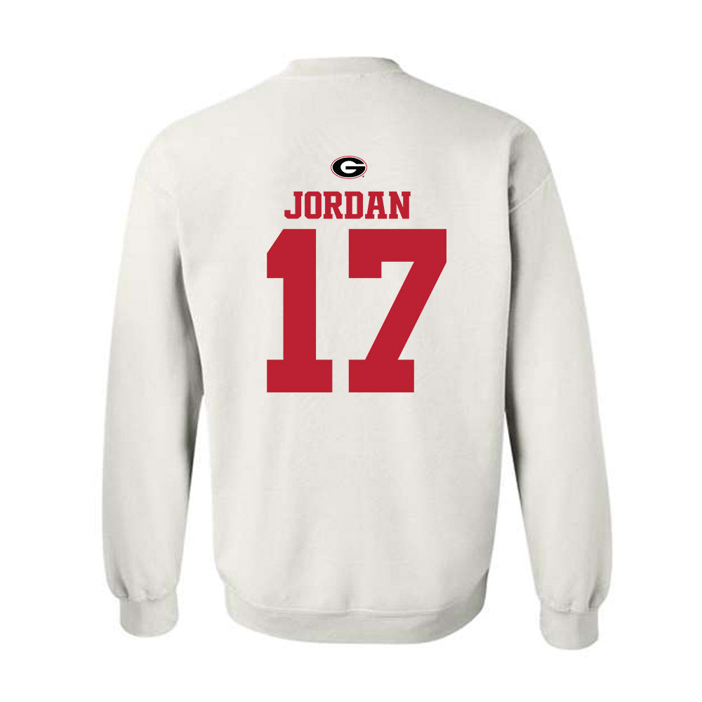 Georgia - NCAA Baseball : Logan Jordan - Fashion Shersey Crewneck Sweatshirt-1