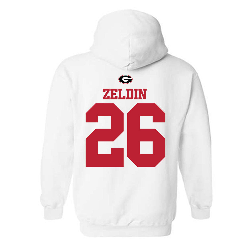 Georgia - NCAA Baseball : Brian Zeldin - Fashion Shersey Hooded Sweatshirt-1