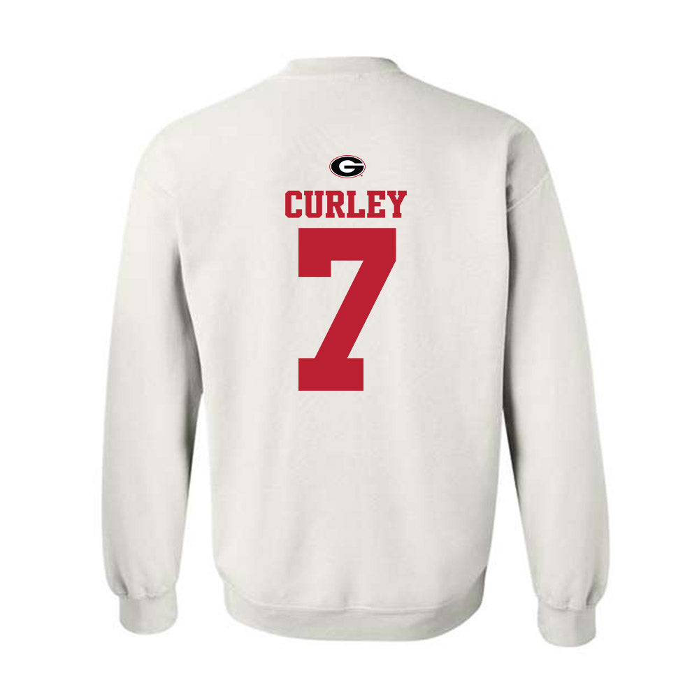 Georgia - NCAA Baseball : Brian Curley - Fashion Shersey Crewneck Sweatshirt-1