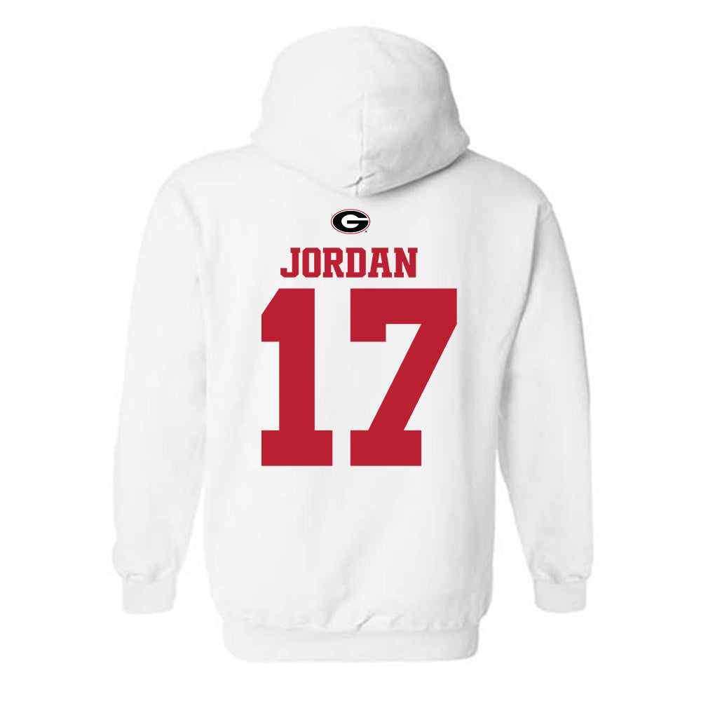 Georgia - NCAA Baseball : Logan Jordan - Fashion Shersey Hooded Sweatshirt-1